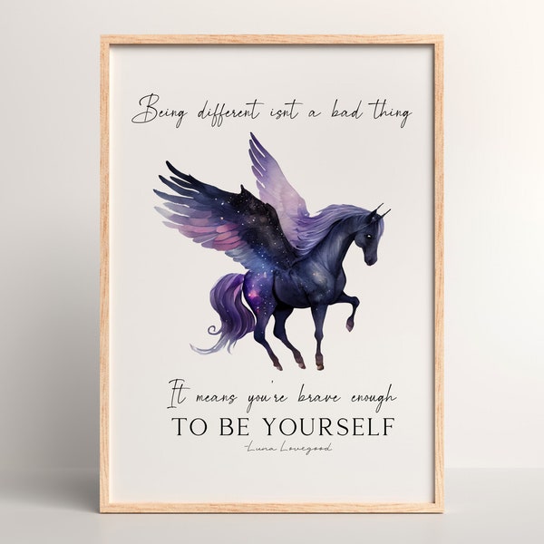 Being Different means Brave enough to be Yourself Wizard Inspired Movie Book Quote Printable Wall Art you can download and print instantly!
