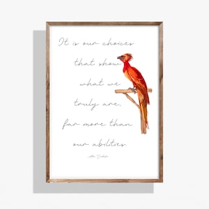 It is our choices Our Abilities Wizard Potter Inspired Movie Book Printable Home Wall Art Quote you can Download Digitally & Print Instantly