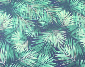 Fern Leaves Fat Quarter - 18" x 21" 100% Cotton Fabric, Craft Fabric, Face Mask Fabric, Quilting, Sewing, Ready to Ship