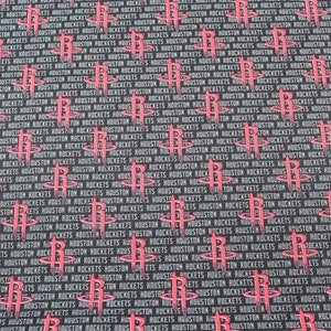 Houston Rockets Fat Quarter - 18&quot; x 21&quot; 100% Cotton NBA Fabric, Craft Fabric, Face Mask Fabric, Quilting, Sewing, Ready to Ship