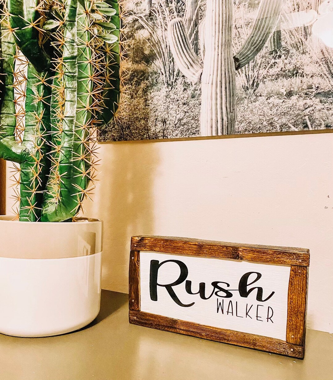 Wood Freestanding Block Name Sign, Baby Shower Gift, Nursery Decor ...