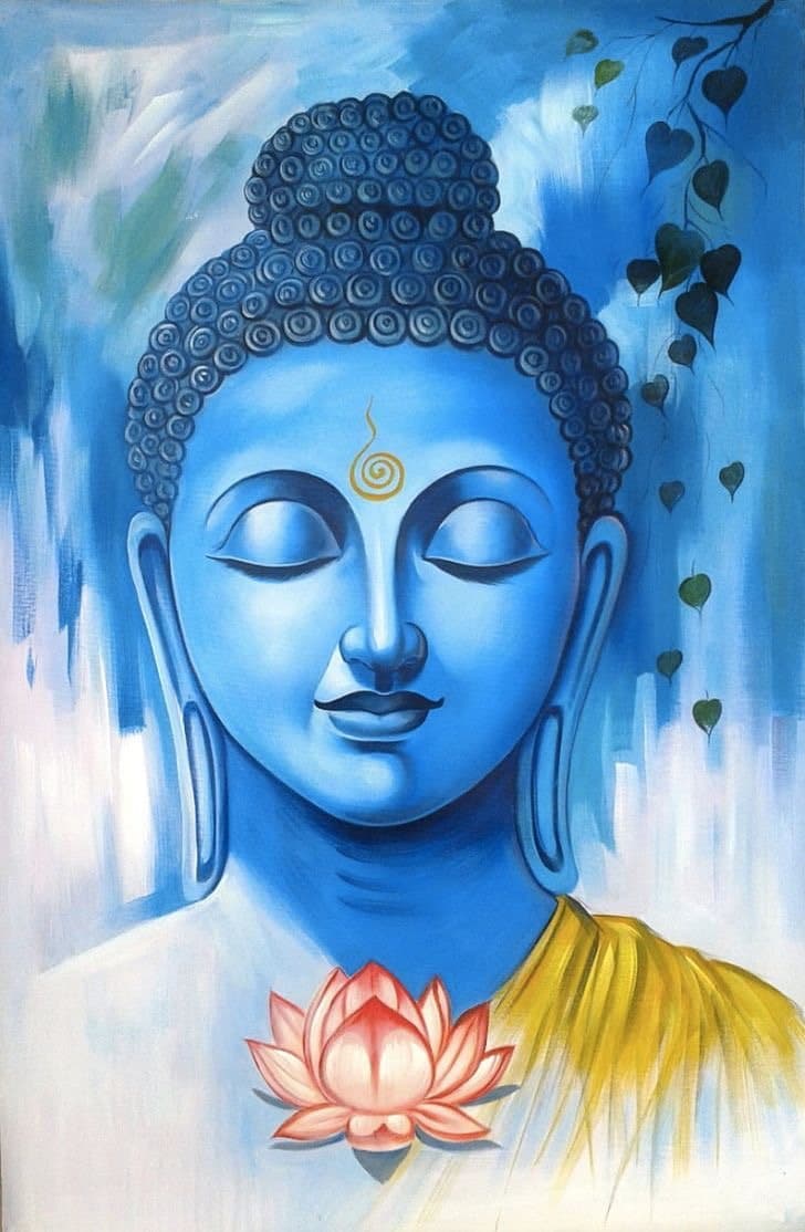 Beautiful Buddha Painting Etsy