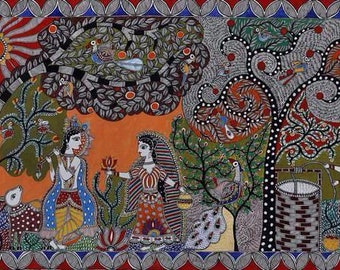 Sita ~ Ram Madhubani Painting