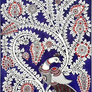 KalamKari Peacock Painting