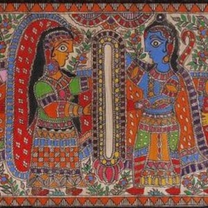 Ram Vivah -1 Madhubani Painting