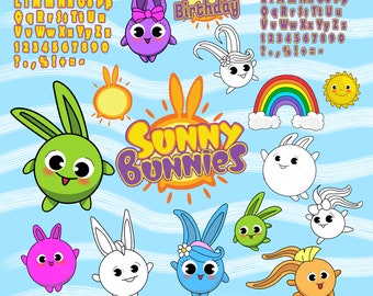 Sunny Bunnies Magic Pop Blast Embroidery Design 3 Sizes Instant Download 10 Formats