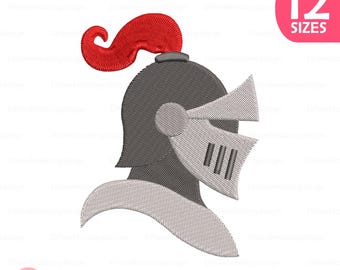 Knight Helmet Embroidery Design, Medieval Armor Machine File (Instant Download)