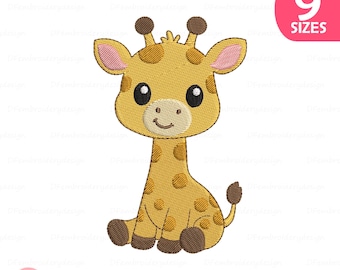 Baby Giraffe Embroidery Design – Adorable Animal Pattern (9 Sizes) (Instant Download)