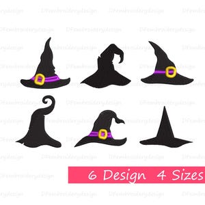Witch Hat Embroidery Design: Halloween Magic (Instant Download)