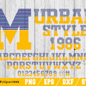Urban Font, Sport Font, Football Font, Volleyball font, Font Cut File, svg, dxf, png,Cheer FONT, Cricut Digital Download,Letters and Numbers