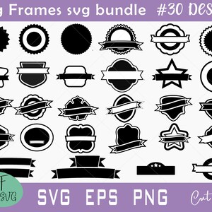 Tag Frames SVG Bundle: Label Shapes Cut Files (Digital Download)
