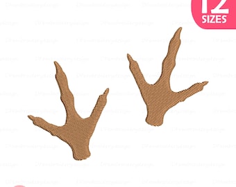 Turkey Foot Print Embroidery Design, Farm Animal Track Machine File (Instant Download)