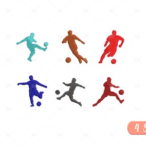 Mini Soccer Boy Embroidery Designs, Soccer Embroidery Designs, Sport Embroidery Design, 6 Design,  4 Sizes
