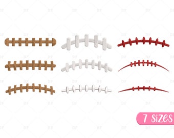 Football Laces Embroidery Design: Mini Applique, 7 Sizes (Digital Download)