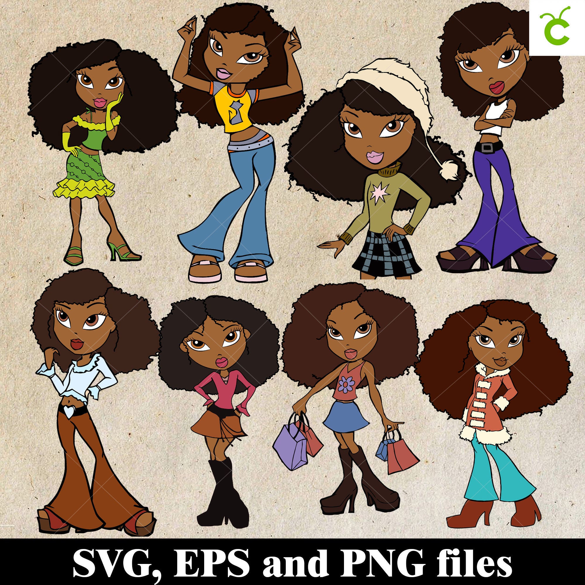 [Letter3 5] Black Bratz Doll Name - 5c0c14p