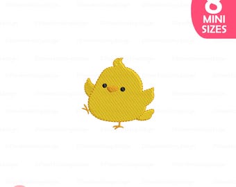 Mini Cute Chick Embroidery Design, Farm Animal Pattern (Digital Download)