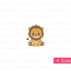 Mini Baby Boy Lion Embroidery Design, Embroidery Design Baby Lion, Animal Embroidery Design, Machine Embroidery Design, 4 Sizes