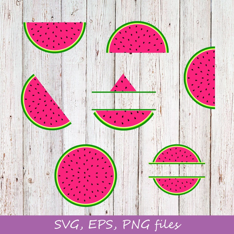 Watermelon Font SVG: Split Name Frame, Numbers, Alphabet (digital ...
