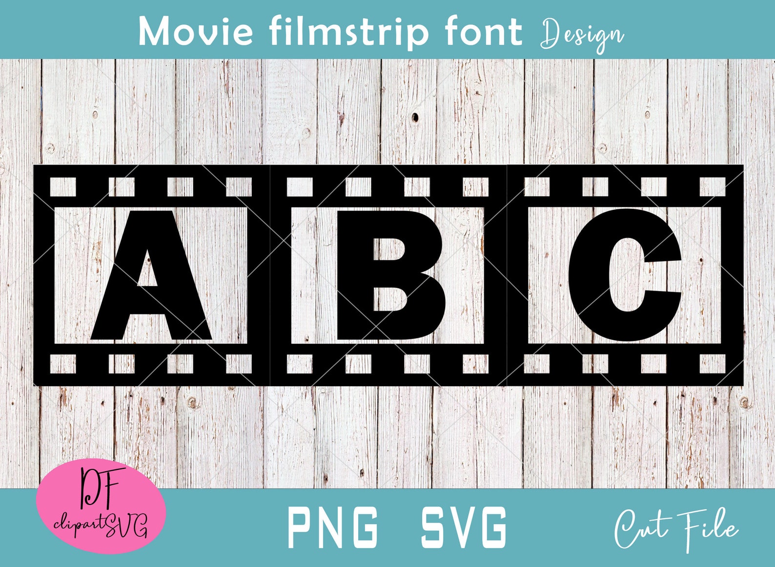 Filmstrip Alphabet Font Film strip PNG filmstrip design Etsy