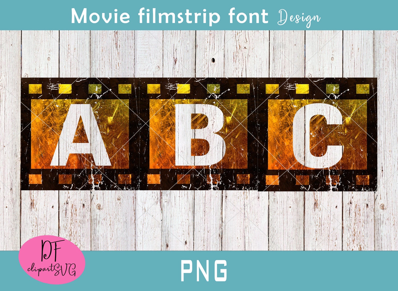 Filmstrip Alphabet Font Film strip PNG filmstrip design Etsy