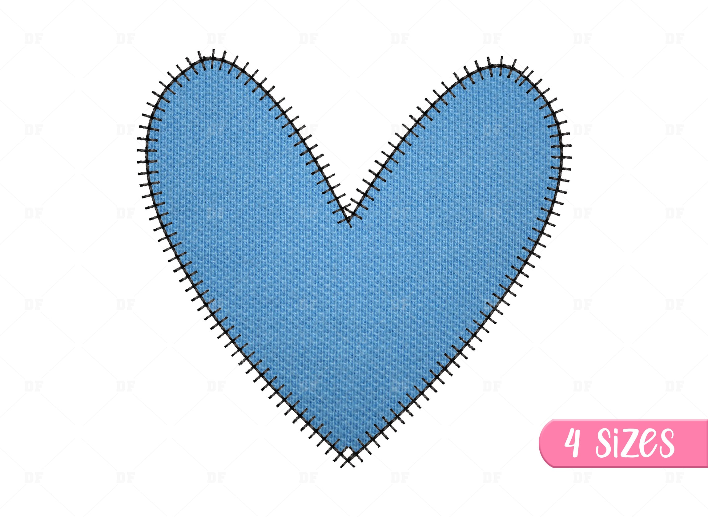 Heart Applique Embroidery Design Heart Embroidery Design Etsy