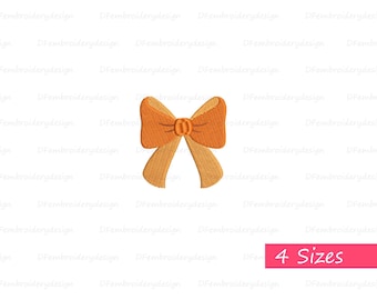 Mini Bow Embroidery Design: Coquette Bow, 4 Sizes (Digital Download)