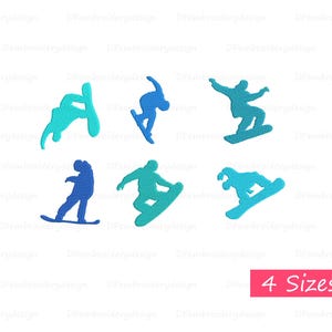 Mini Snowboarding Embroidery Designs: Sport Embroidery (Digital Download)