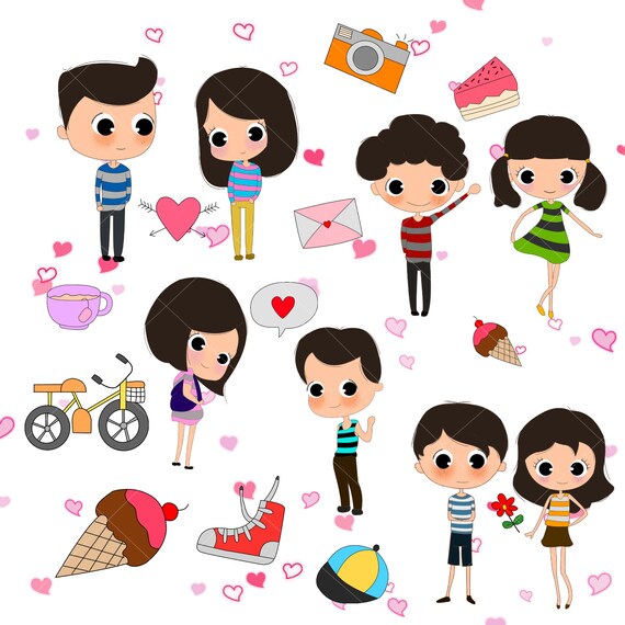 Valentine Boy And Girls Clip Artlove Boy And Girls Etsy Valentine Boy And Girls Clip Artlove Boy And Girls Etsy