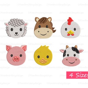 Farm animals embroidery design, Cow embroidery, Chicken, duck, horse, pig, sheep designs machine embroidery pattern, Farm embroidery file