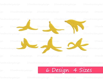Banana Peel Embroidery Design: Whimsical Fruit Pattern (Digital Download)