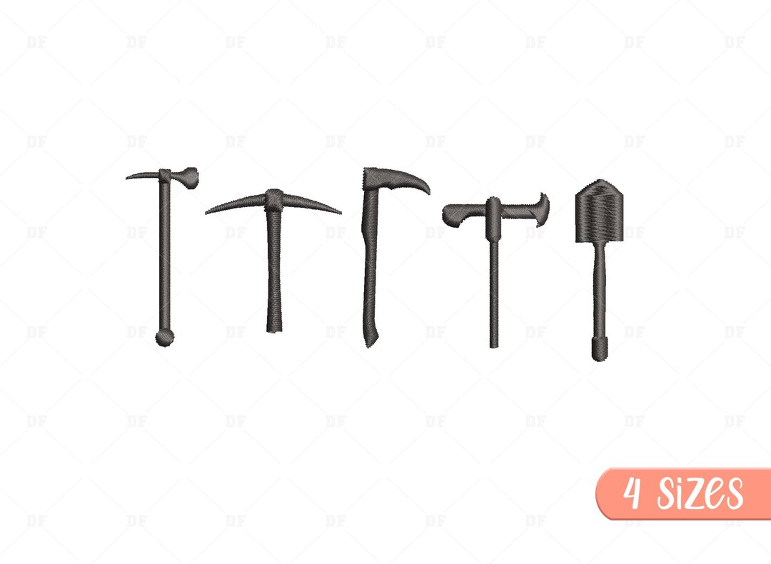 Mini Mining Tool Embroidery Designs Miners Embroidery Design Etsy
