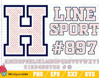 Sport Font Cut File: Football, Volleyball, Cheer (Digital Download)