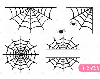 Spider Web Embroidery Design Bundle: 7 Sizes (Digital Download)