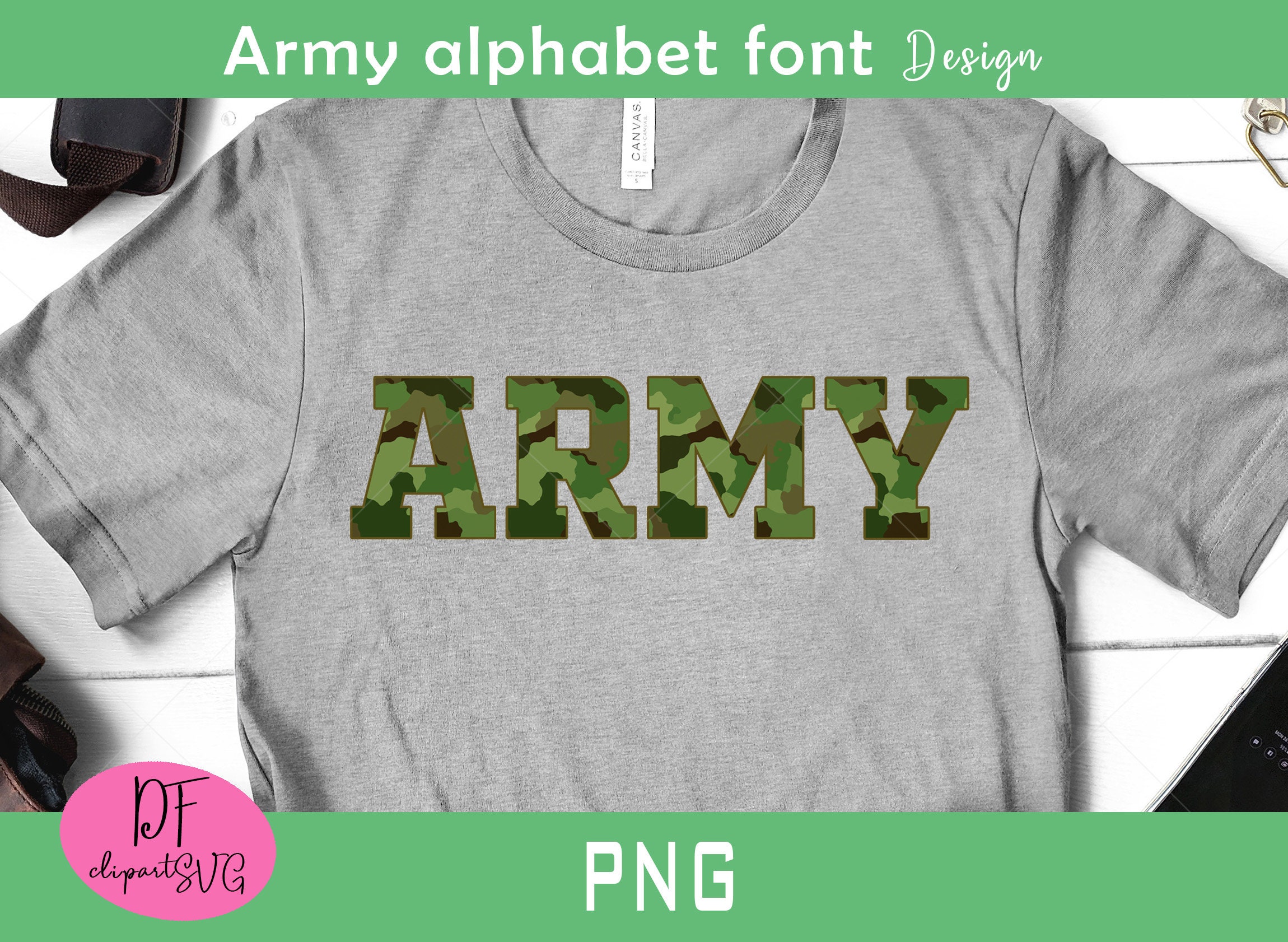 Army Alphabet Stencil Font Stencil Font PNG Stencil - Etsy Canada