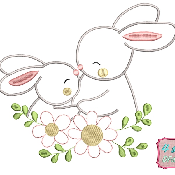 Bunny Embroidery - Etsy