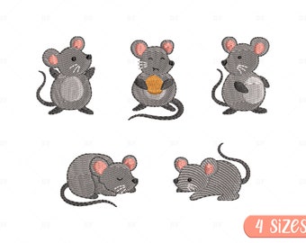 Mini Mouse Embroidery Design Bundle: 4 Sizes (Digital Download)