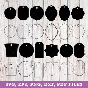 Tags & Frames SVG Bundle: Label Shapes Cut Files (Digital Download)