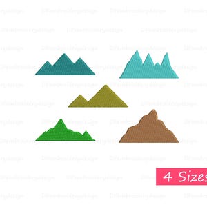 Mountain Embroidery Design Bundle - Camping & Climbing Machine Embroidery - Outdoor Adventure Stitch File - 4x4 Hoop - Digital Download