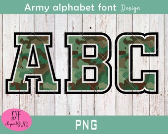 Army Alphabet Etsy