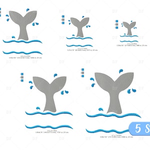 Whale Tail Embroidery Design, Whale Monogram/name (monogram/name Not