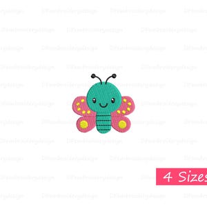 Cute Insects Embroidery Designs - Mini Bug Machine Embroidery Bundle - Butterfly, Bee, Dragonfly - 4x4 Hoop - Instant Download