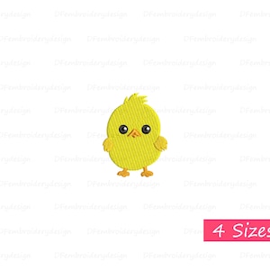 Baby Chick Embroidery Design: Mini Easter Spring Stitch (4x4 Hoop) (Digital Download)