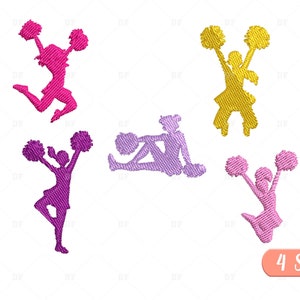 Cheerleader Silhouette Stickdatei, Stickmuster: Mini Cheer (Digitaler Download)
