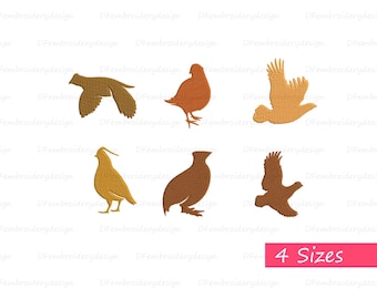 Quail Embroidery Design: Realistic Bird Stitch (4x4 Hoop, Digital Download)