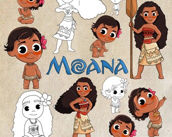 Moana Clip Art Etsy
