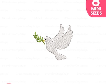 Mini Dove Machine Embroidery Design: Wedding, Christening, Family Projects