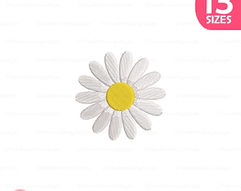 Daisy Machine Embroidery Design: Spring Floral Pattern (Instant Download)