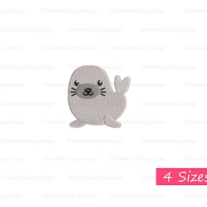 Mini Seals Embroidery Design – Adorable & Playful Seal Embroidery Pattern embroidery – Machine Embroidery Seals – 4 sizes