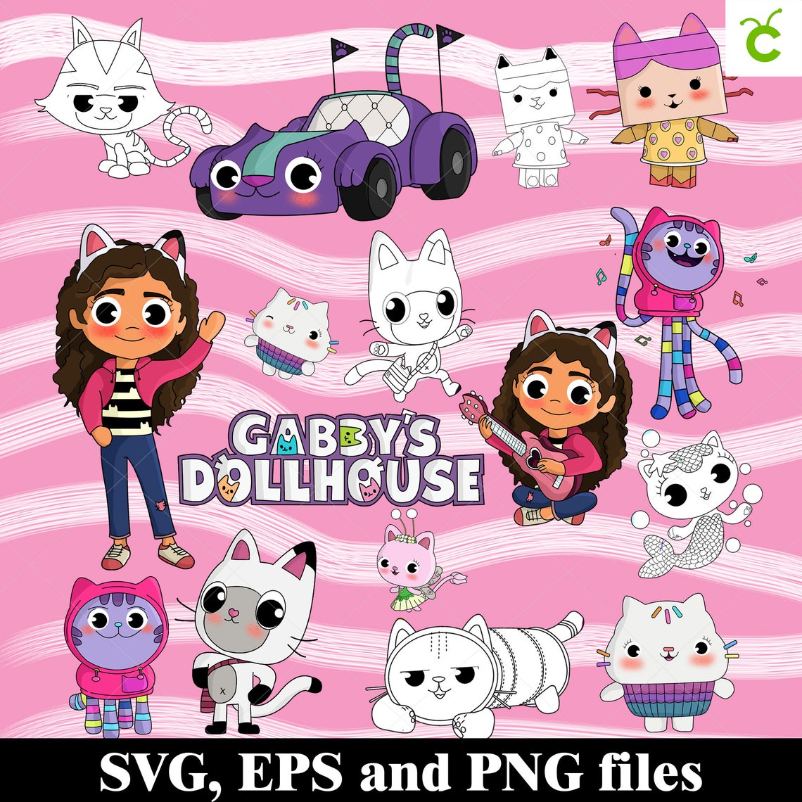 Gabby Dollhouse Free Svg
