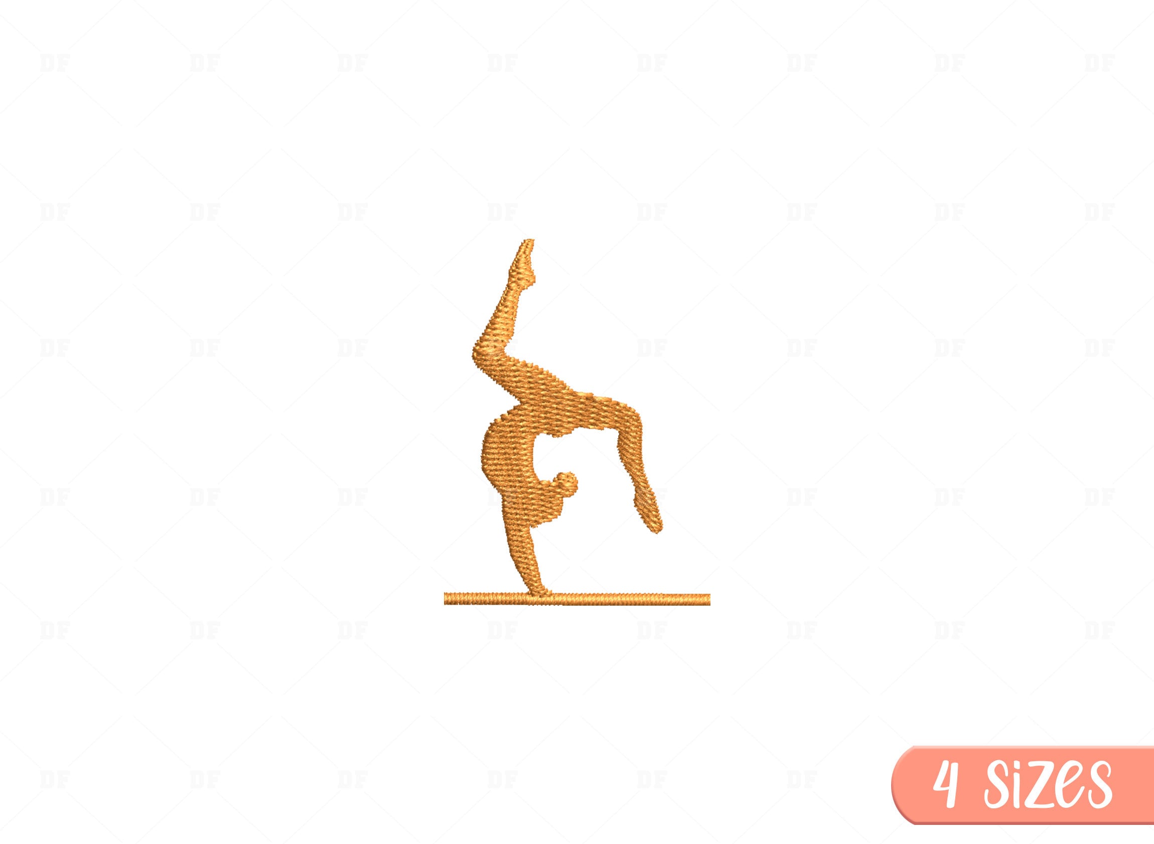 Mini Gymnast Embroidery Design Machine Embroidery Gymnastics Etsy